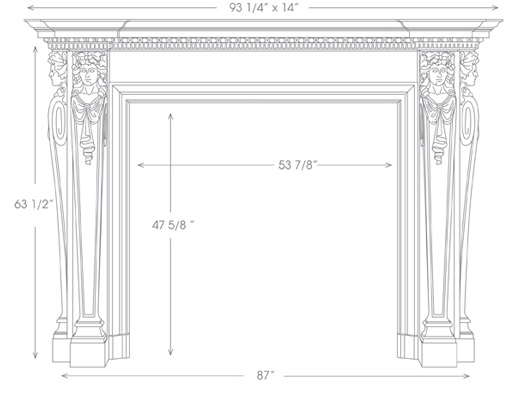 Renaissance Mantel Illustration Diagram